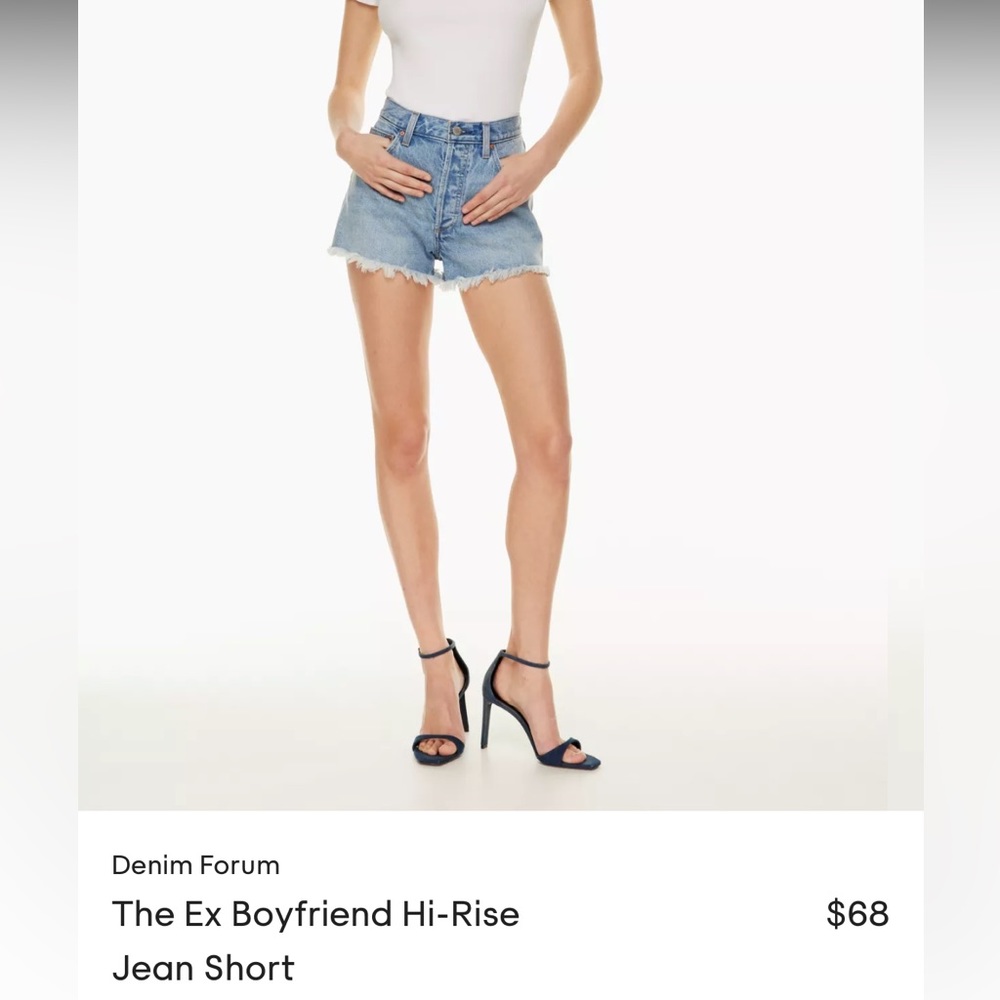 Aritzia Denim Forum high rise ex boyfriend short women’s size 27
